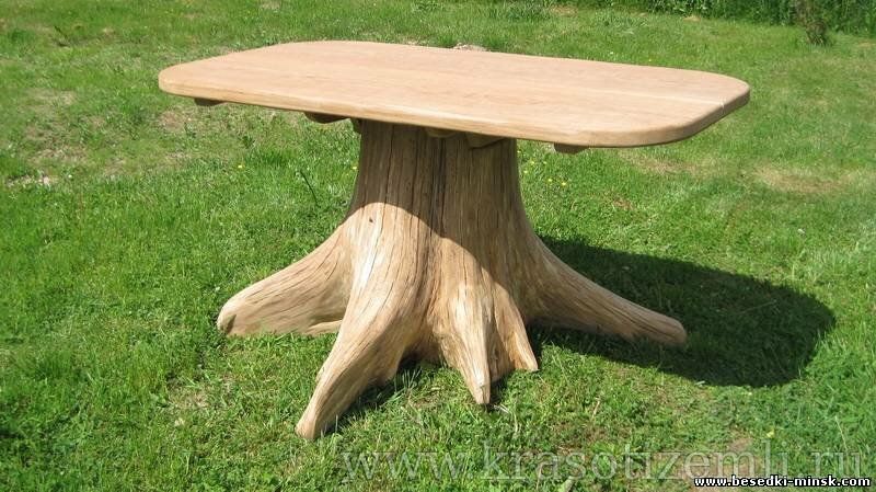 стол из старого пня